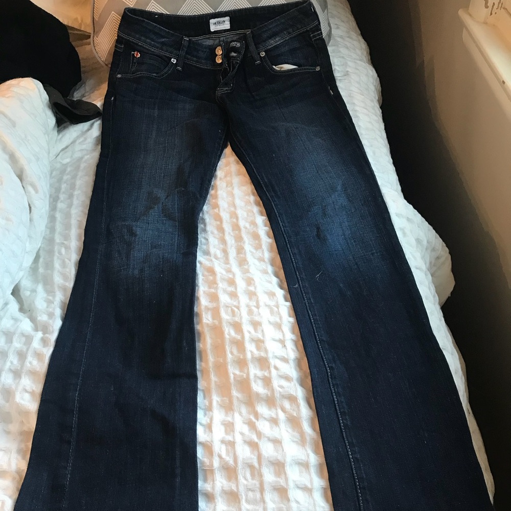 Hudson Flare darker denim jeans